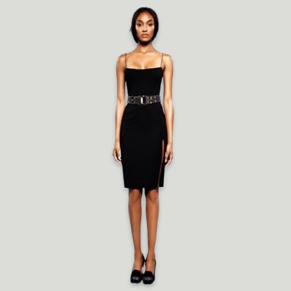 Pucci Crepe Black Spaghetti Strap Cocktail Dress Size 6/8 2013 Resort - Picture 1 of 14